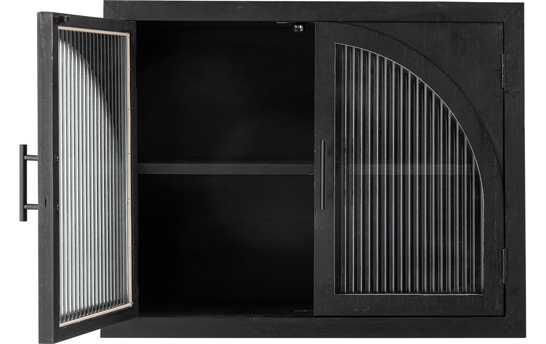 Wandregal Lario Schwarz<br>Urbaner Charme mit raffinierten Glasdetails