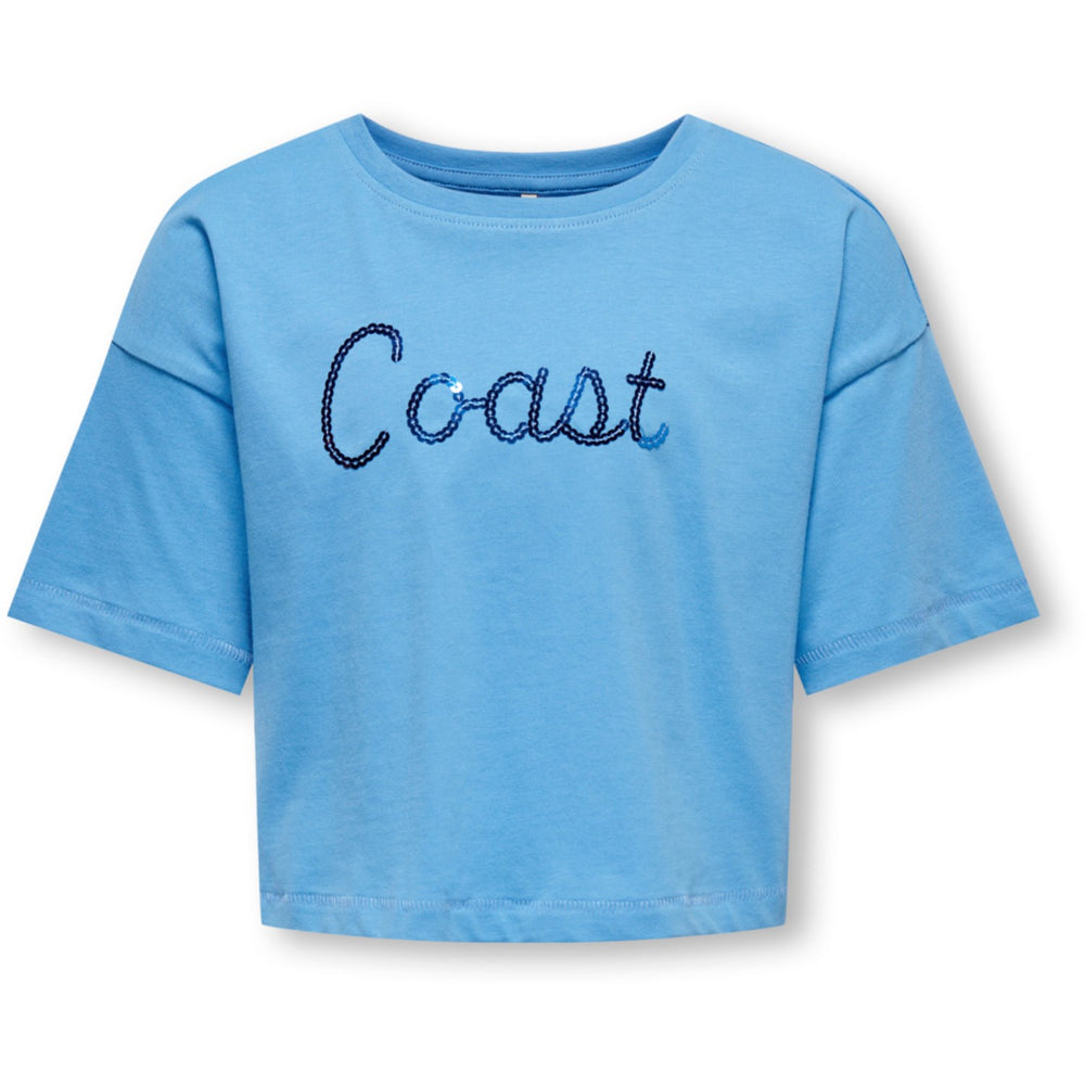 Køb kids ONLY Azure Blue Coast Olivia Loose Sequins Top