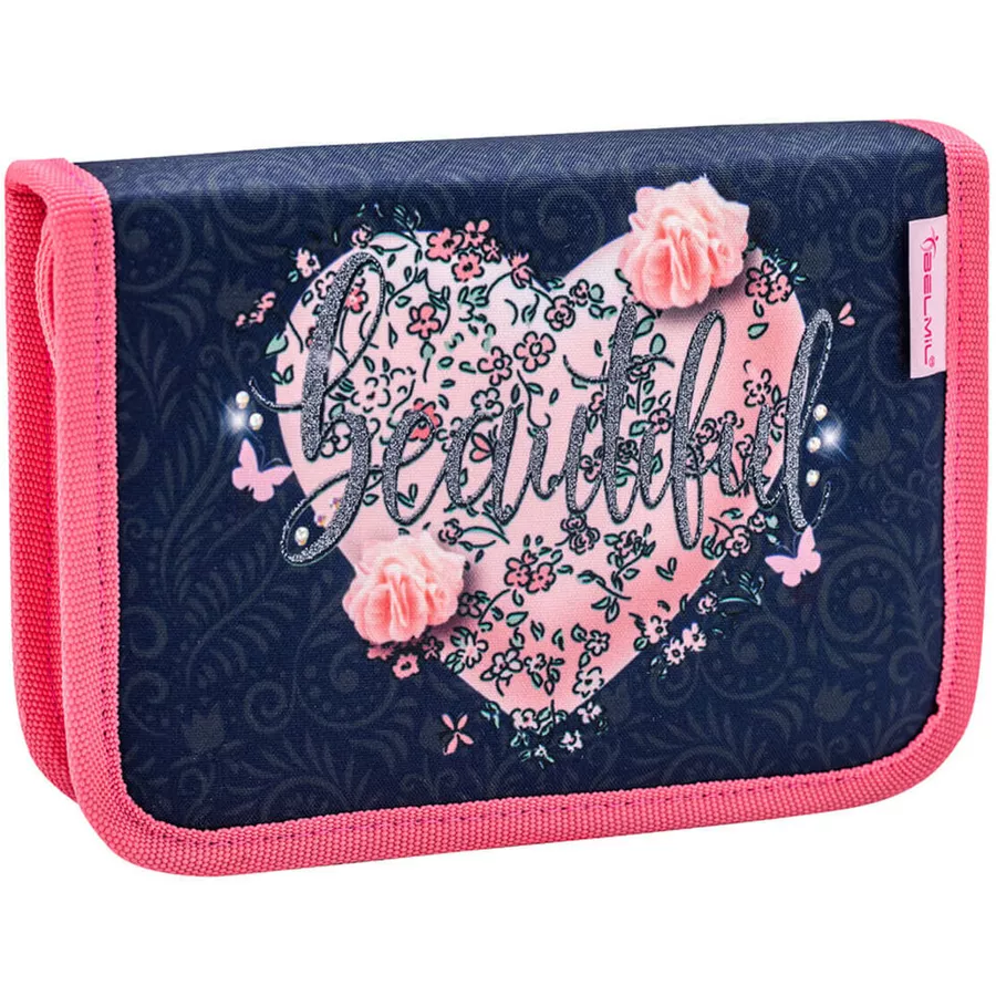 Belmil Schulranzen Customize-me Schulranzen Set 5-teilig mit Brustgurt, Hüftgurt Beautiful Flowers