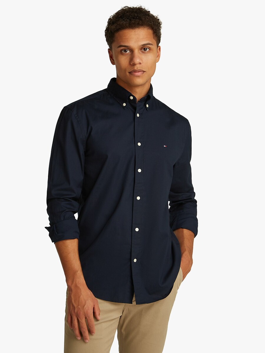 TOMMY HILFIGER<br>Camisa de popeline flexível