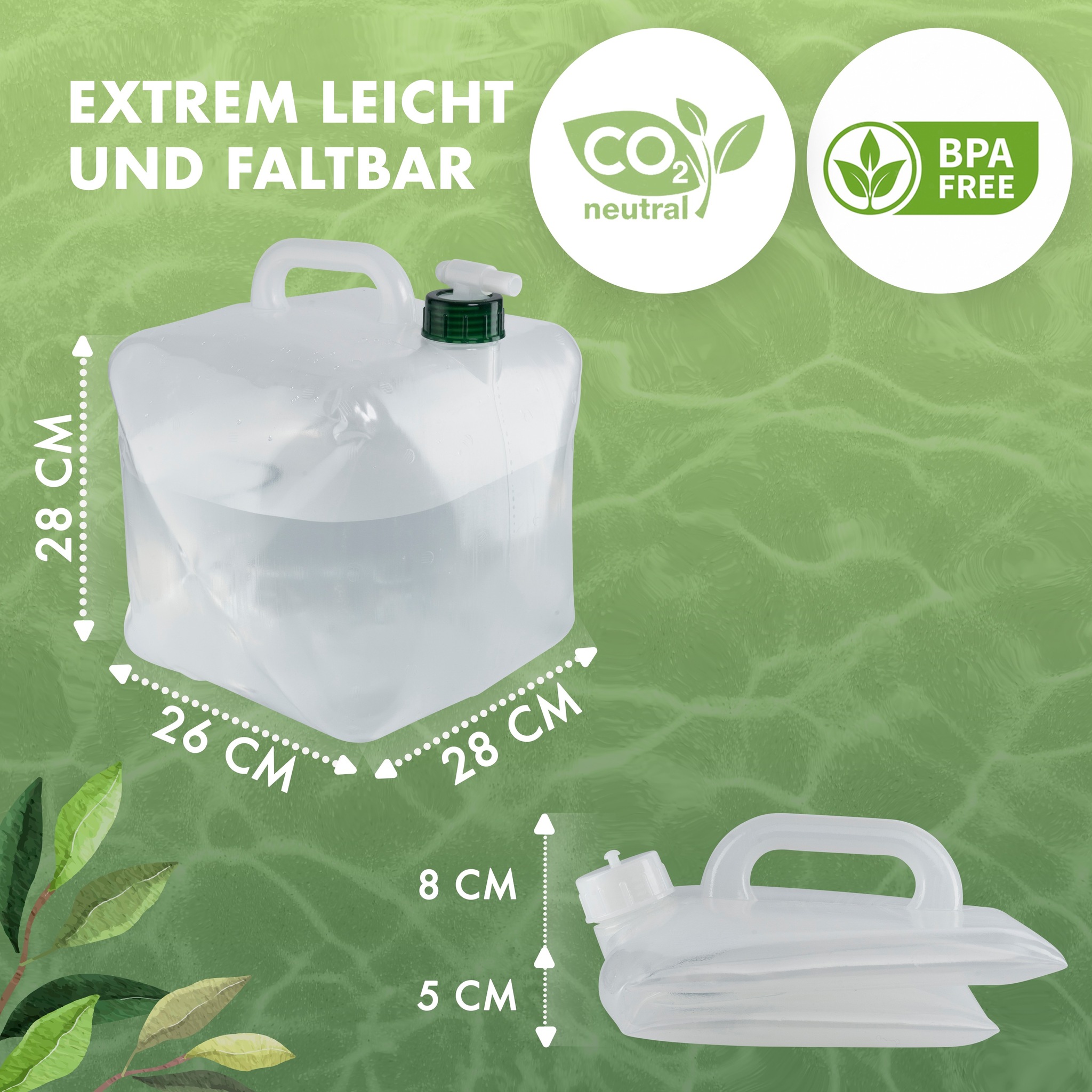 Naturbummler 10 liter set van 4 opvouwbare jerrycans