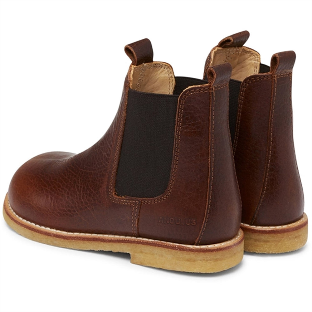 Chelsea Støvlet Med Elastik Dark Brown/Brown