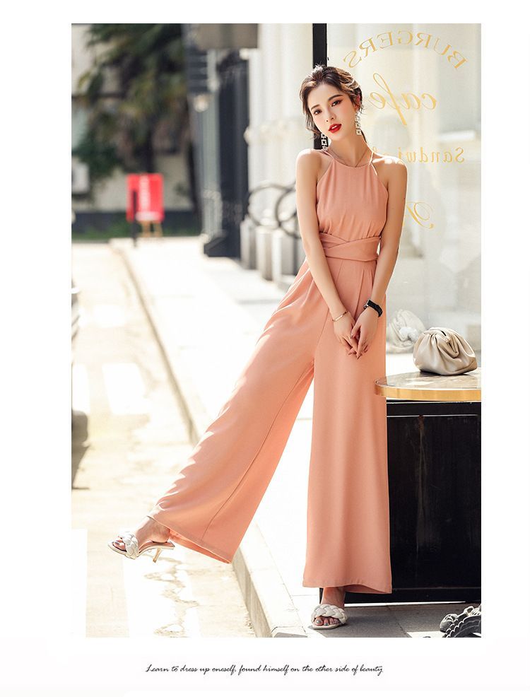 Yilda - Mouwloze jumpsuit met wijde pijpen