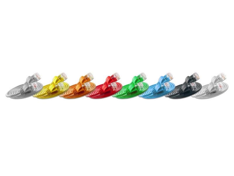 SLIM Slimpatchkabel RJ-45 - RJ-45, Cat 6, UTP, 2 m, Schwarz Lightpatchkabel rund, ungeschirmtes Twisted-Pair-Kabel (U/UTP) mit Klinkenschutz