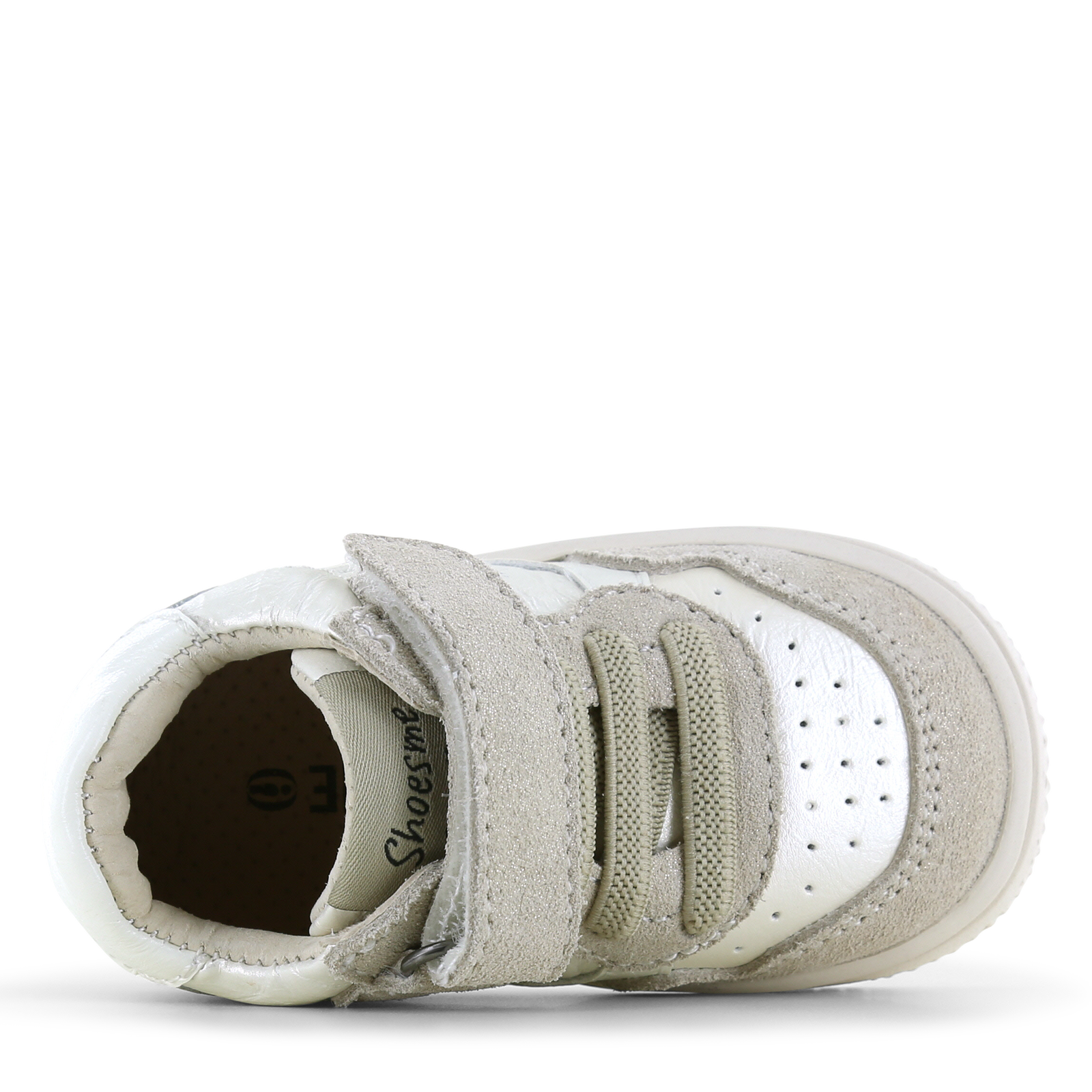 Shoesme beige sneakertje met panterprint Metallic, Microfiber leer, Ponyhai