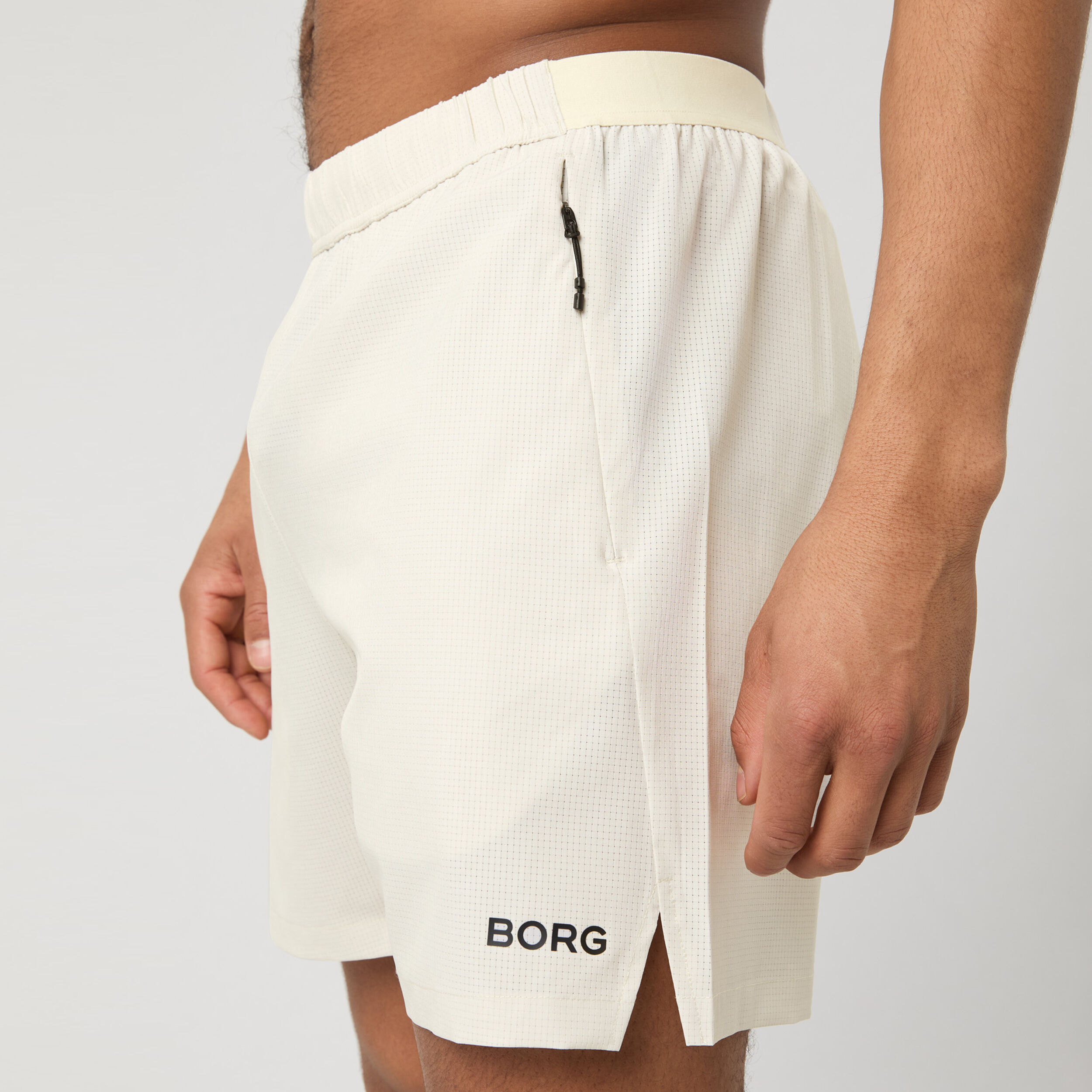 Björn Borg Zip Shorts Hommes - Crème