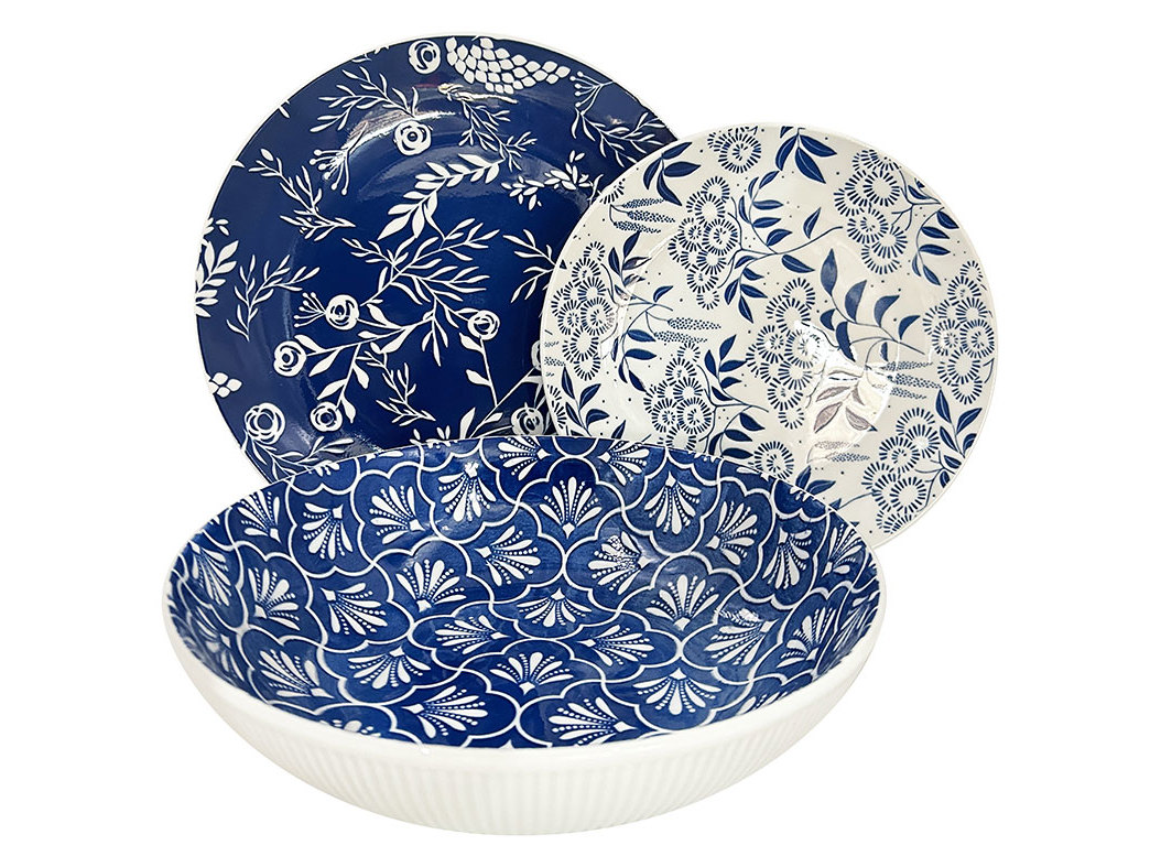 SERVIÇO 18 PEÇAS ACTUEL PORCELANA AZUL