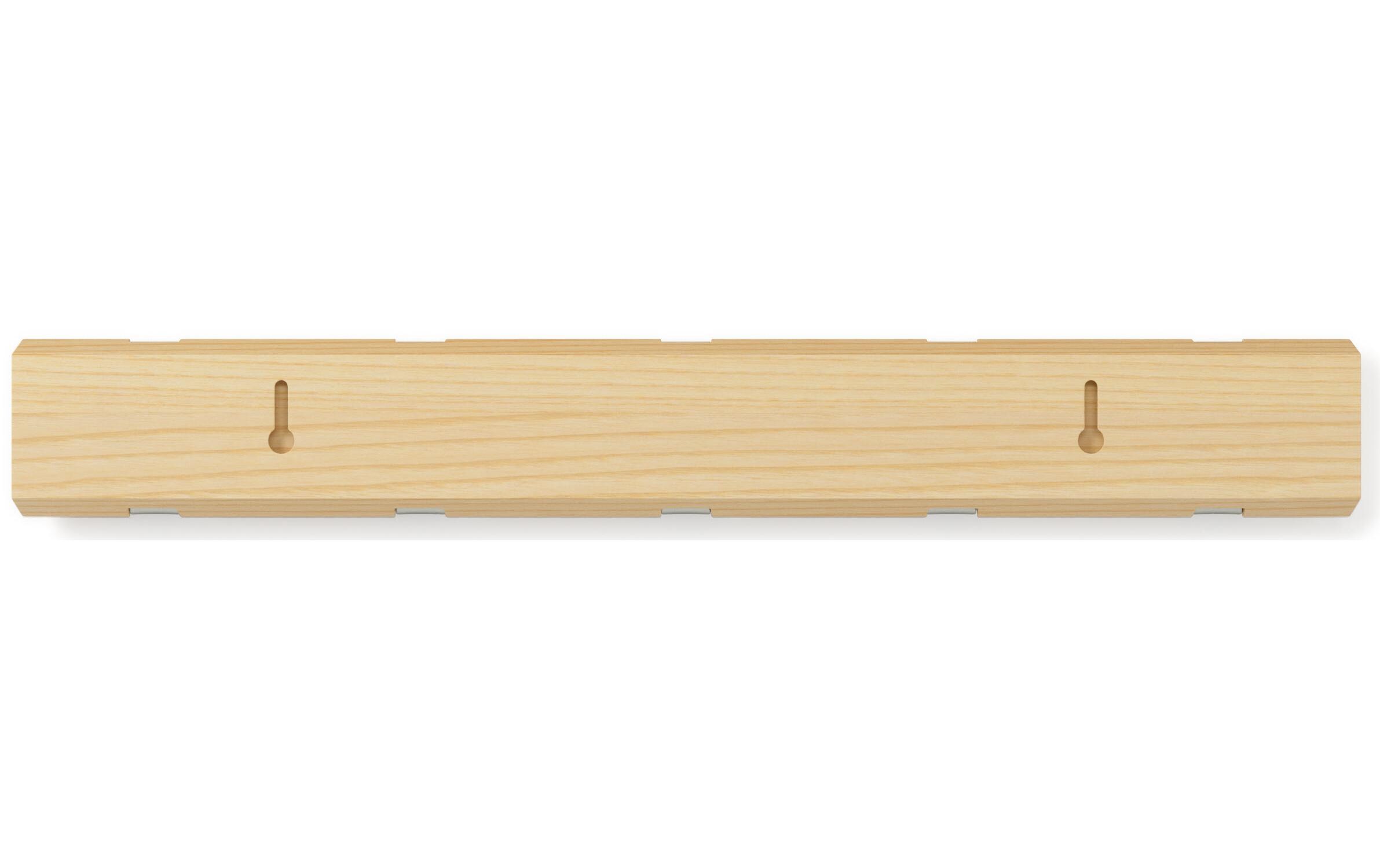 Wandgarderobe Flip 5 Haken, Nature/SilberGarderobenhaken zum einklappen