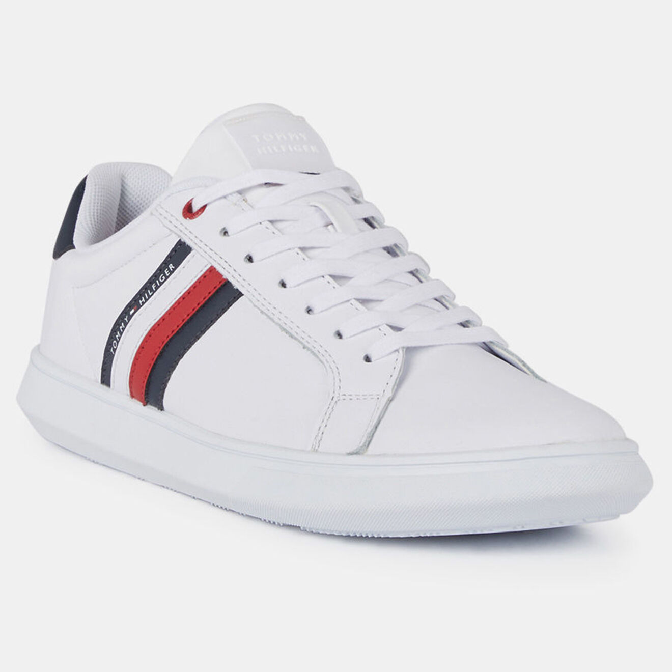 Tommy Hilfiger Baskets en Cuir Essential Cupsole blanches