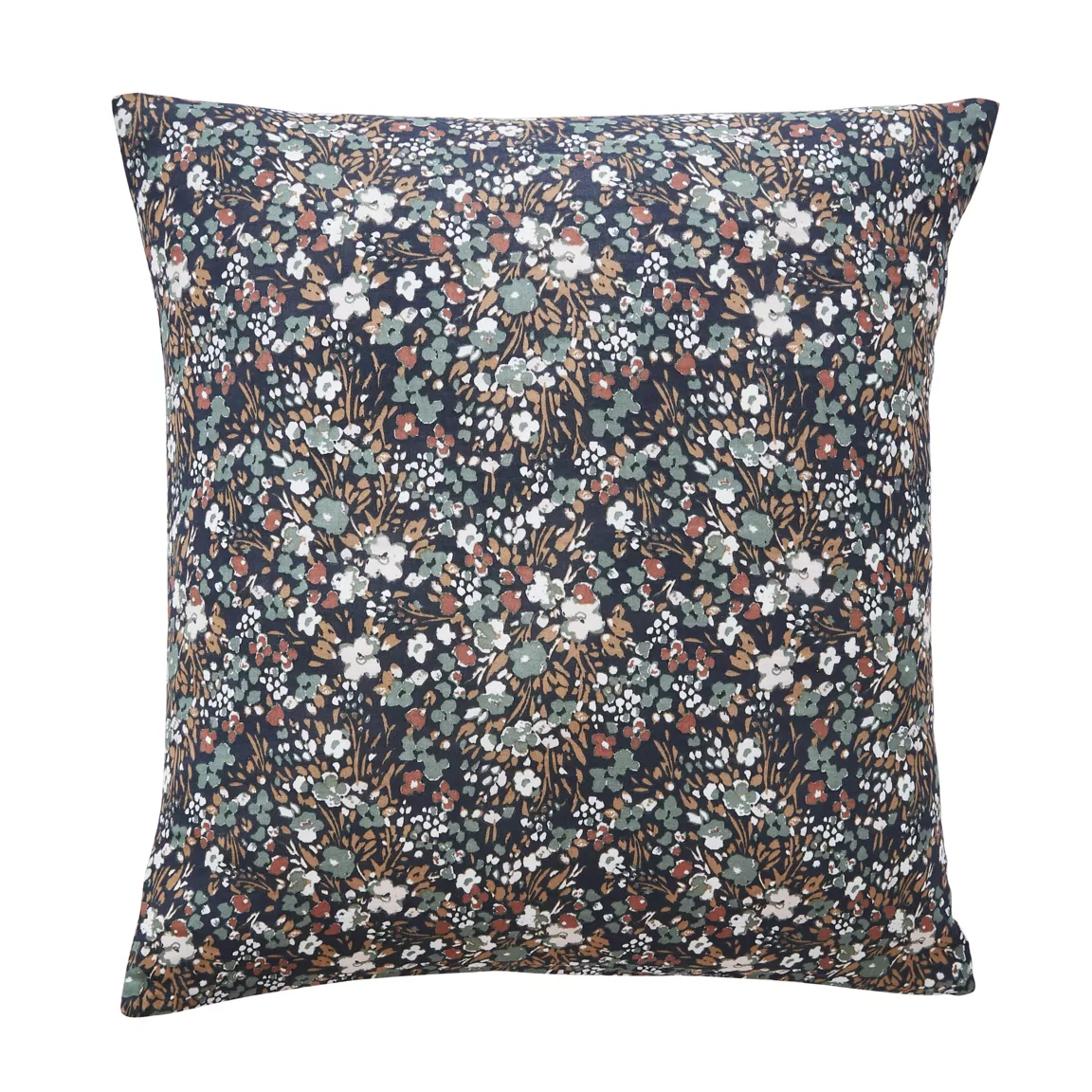 Taie d'oreiller carrée gaze de coton (60 x 60 cm) Constance Bleu nuit