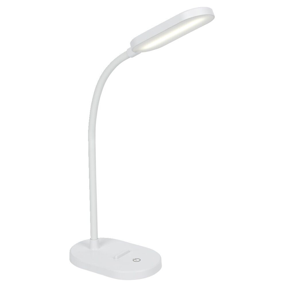 Lampe de bureau flexible à LED avec support téléphone blanche