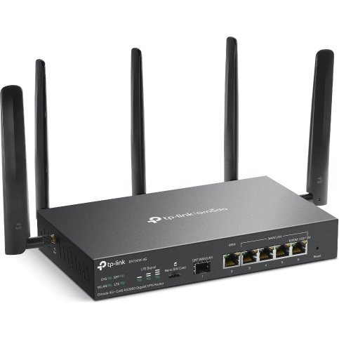 TP-Link Omada ER706W-4G routeur sans fil Gigabit Ethernet Bi-bande (2,4 GHz / 5 GHz) Noir