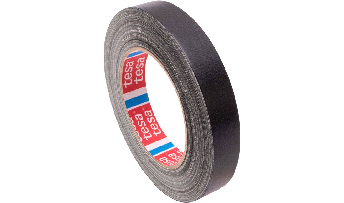 TESA Premium Lærredstape, sort, 19mm x 25mtr