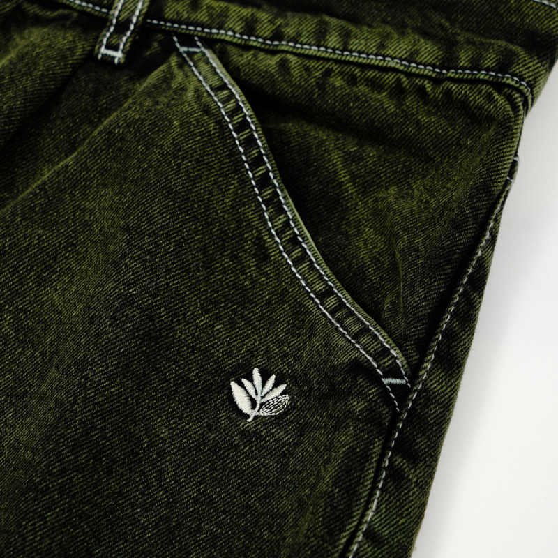Short long en denim OG - Teint en vert