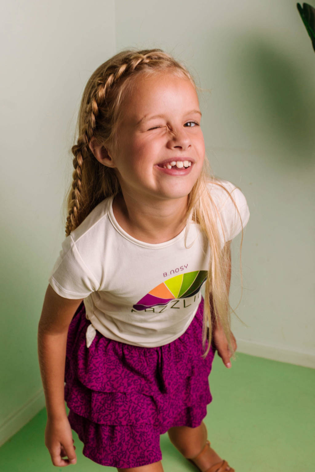 B.Nosy T-shirt B.Dazzeling met printopdruk offwhite