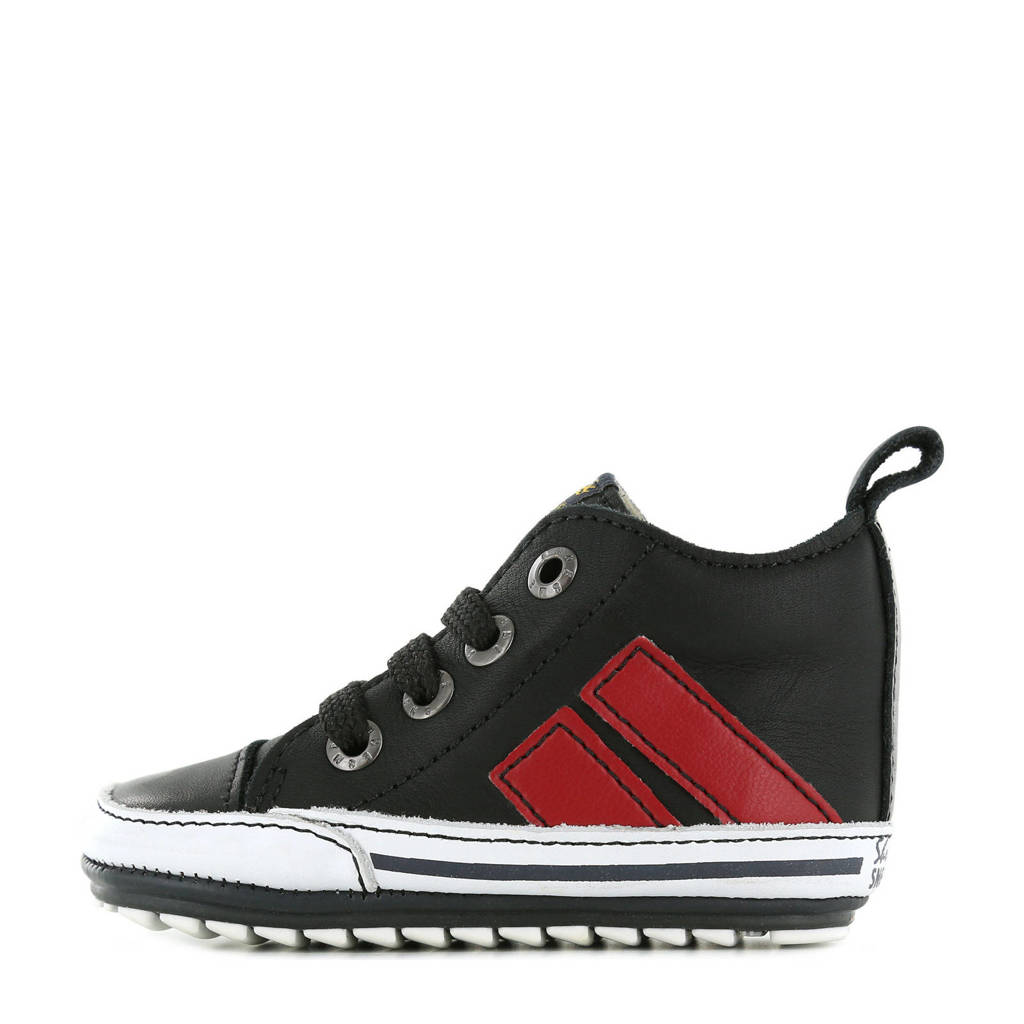 Shoesme BP21W028-Dleren babyschoenen zwart/rood