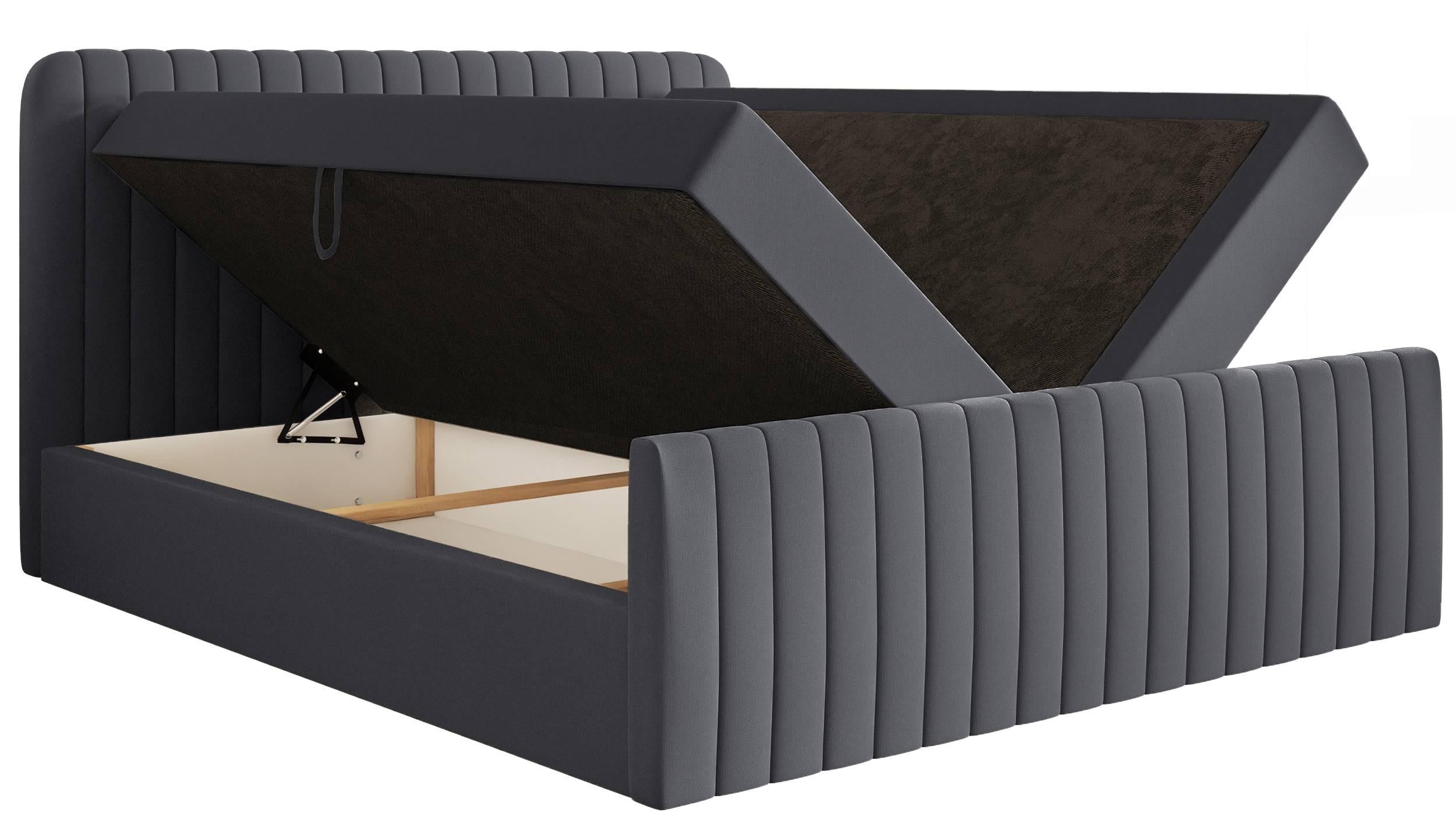 NADUVI Collection Boxspring Adrien chenille met opbergvak 200x200