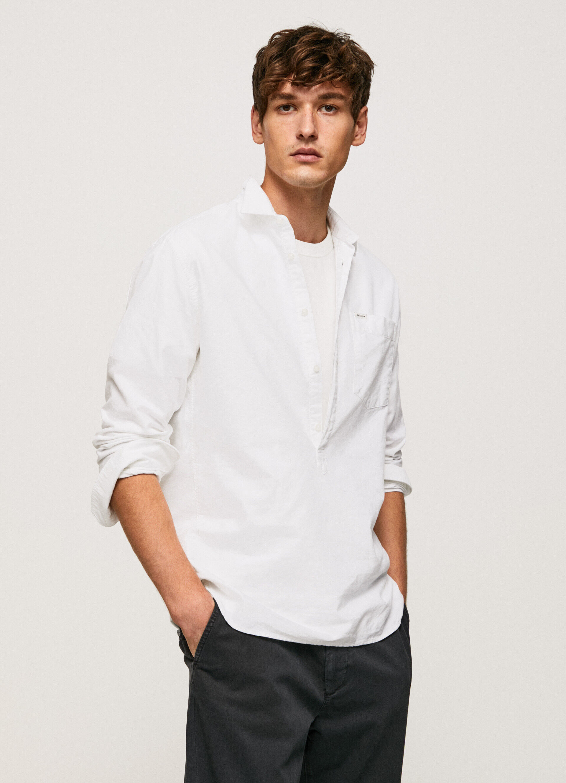 Camisa Oxford Lawson de corte regular - branca