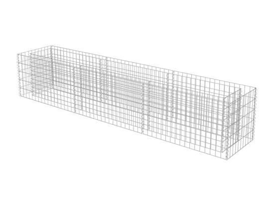 Lit surélevé à gabion Acier galvanisé 270x50x50 cm