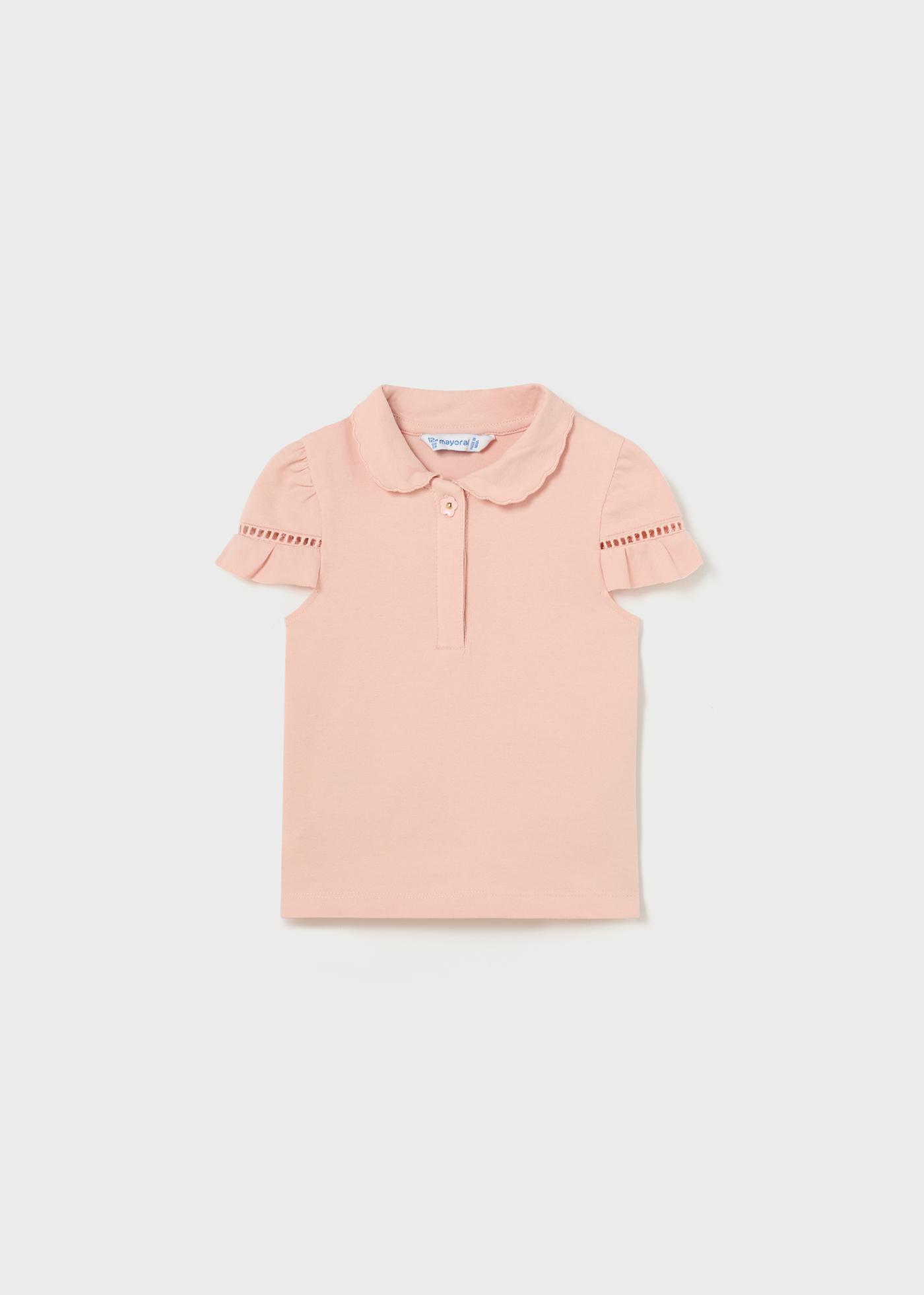 Camisa polo de manga curta em algodão sustentável para bebês