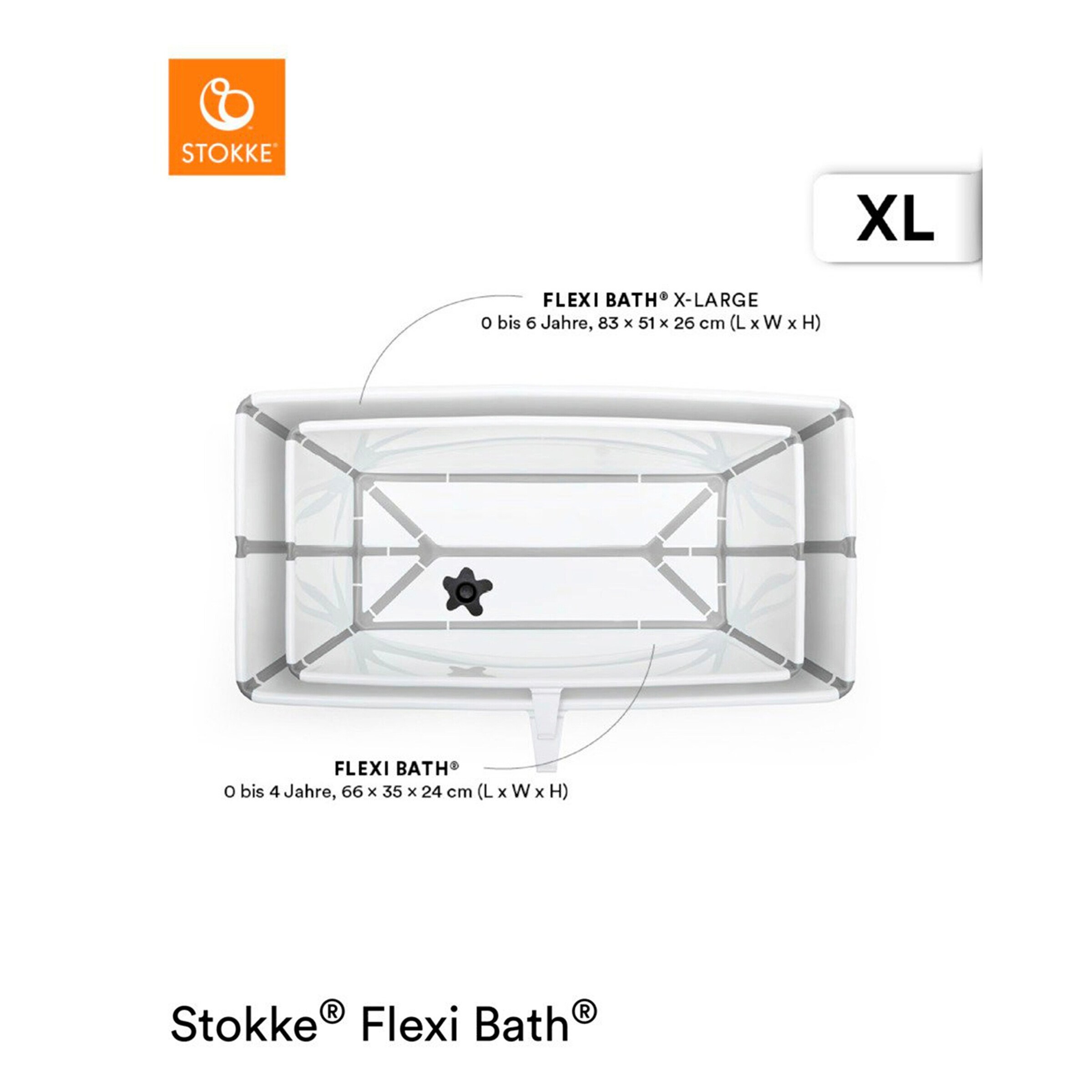 Stokke® - FLEXIBATH Bundle Badewanne XL inkl. Badewannensitz Newborn Support white