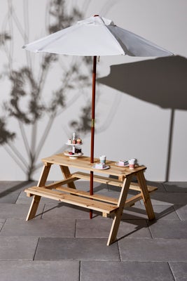 Woodlii Piknikbord med Parasoll, Wood