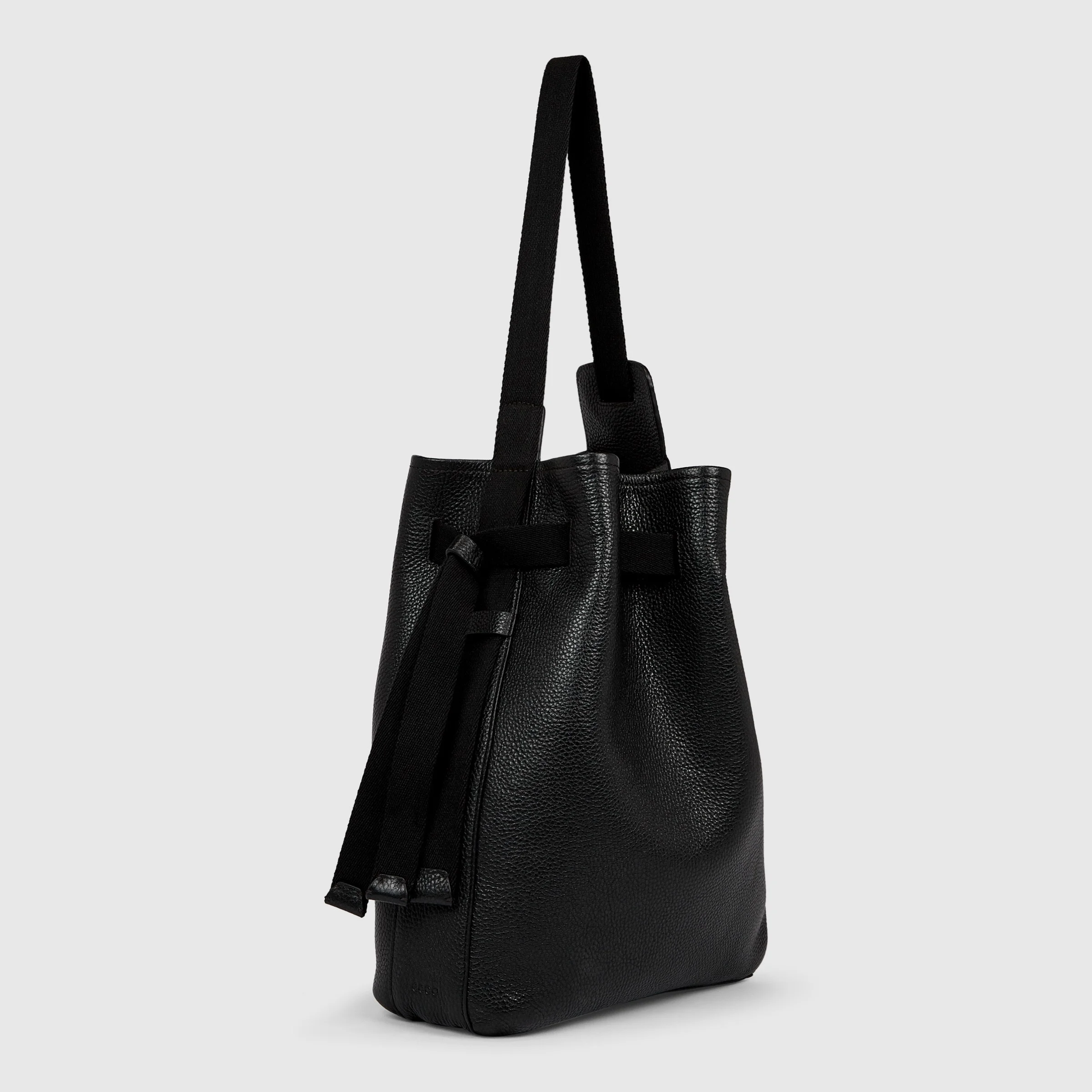 ECCO Sail Umhängetasche aus Leder Schwarz 22X36X12 cm