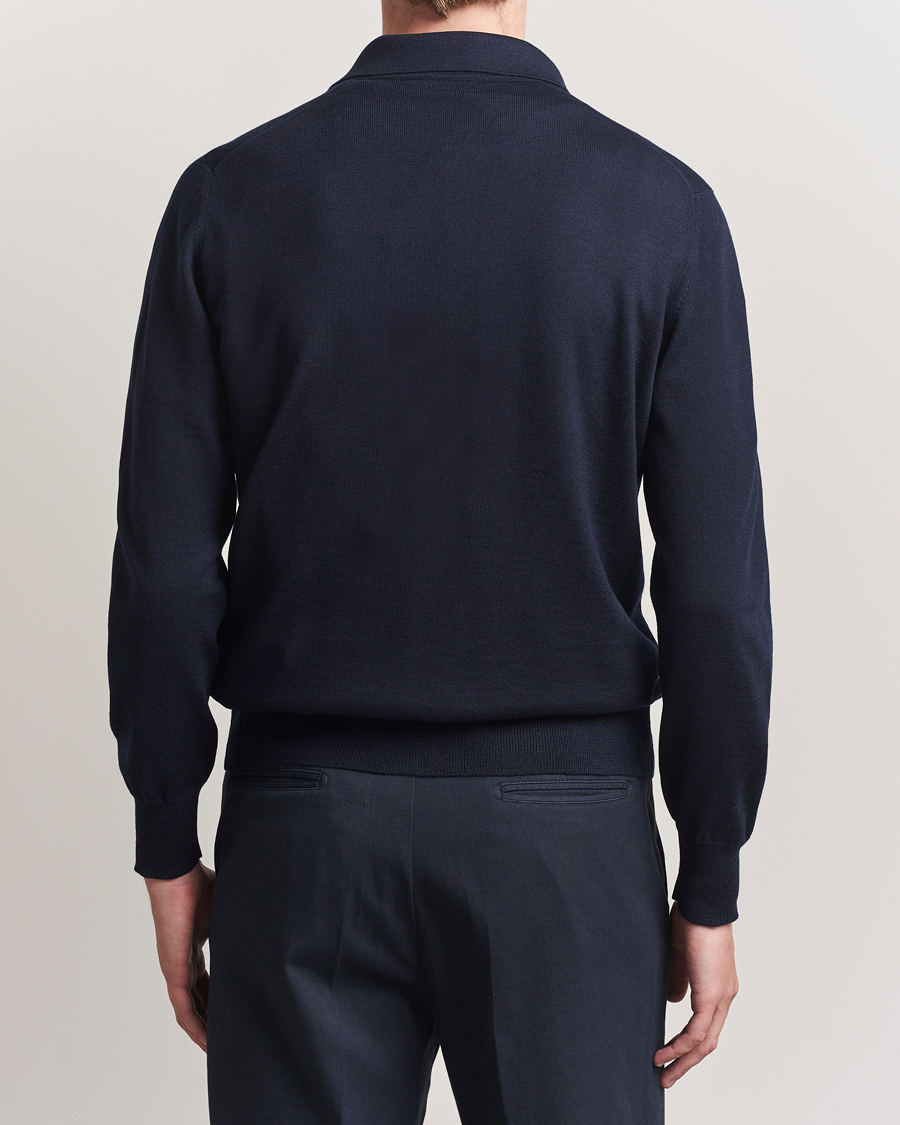 Altea Merino Wool Cardigan Navy