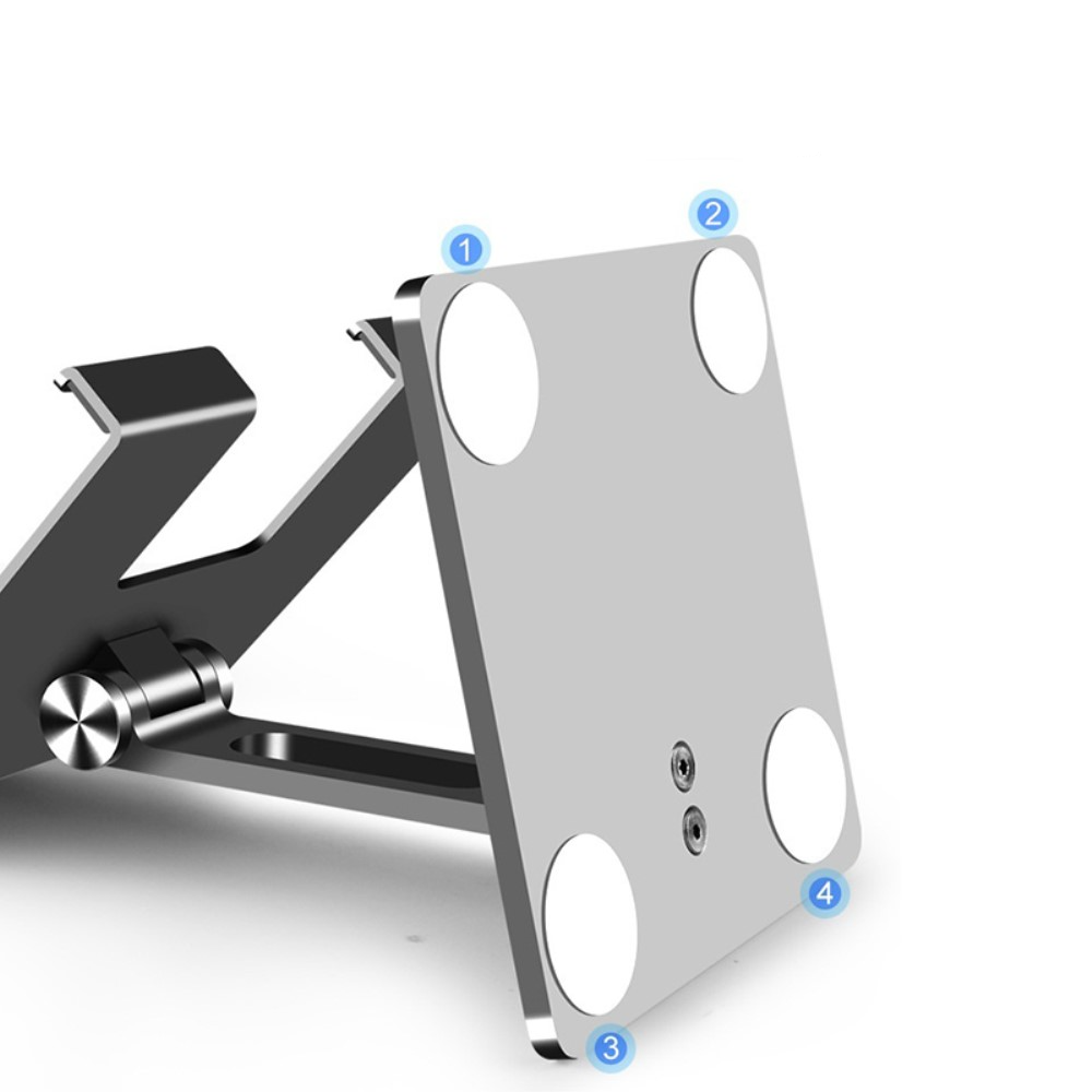 Desktop Aluminium Tisch Halterung mit einstellbarer Neigung für Handy / Smartphone / Tablet - Grau