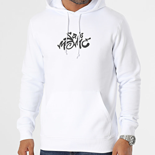 Sweat Capuche Gorille Graffiti Head Blanc