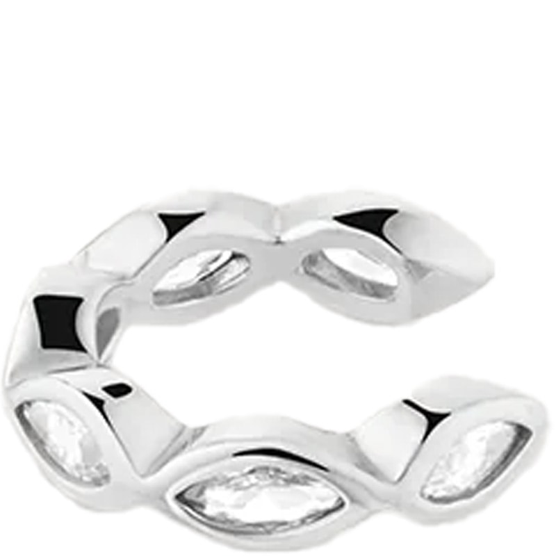 Earcuff - Marquise - Laiton argenté
