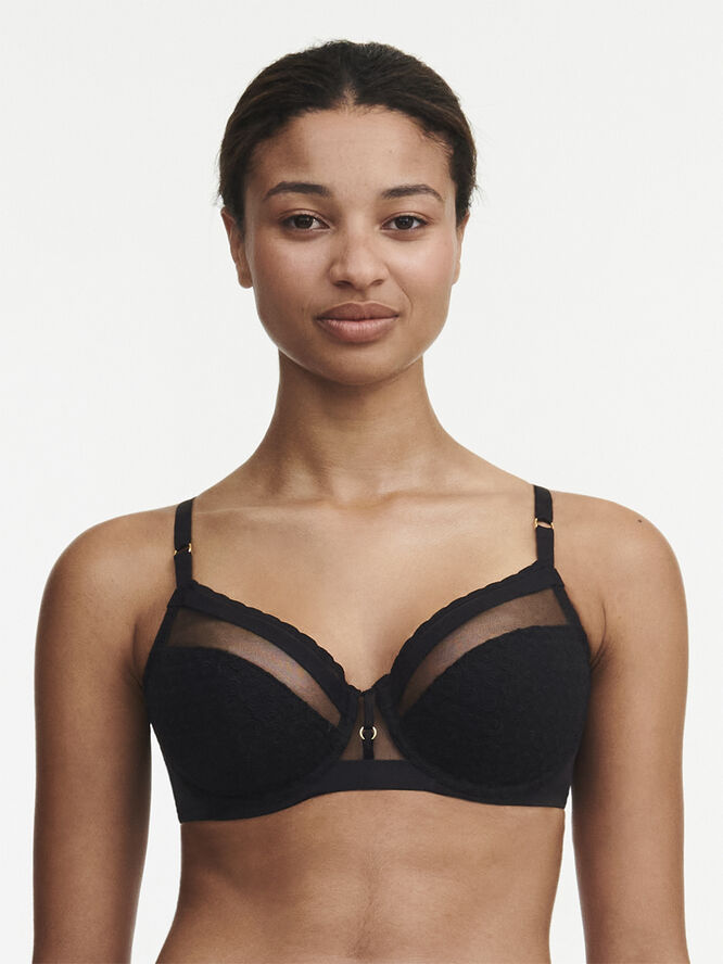Chantelle Monogram Covering Underwired Bra Black