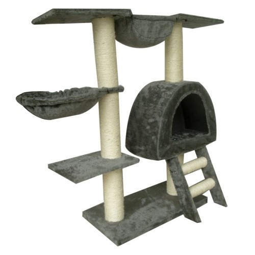 arranhador para gato cinza