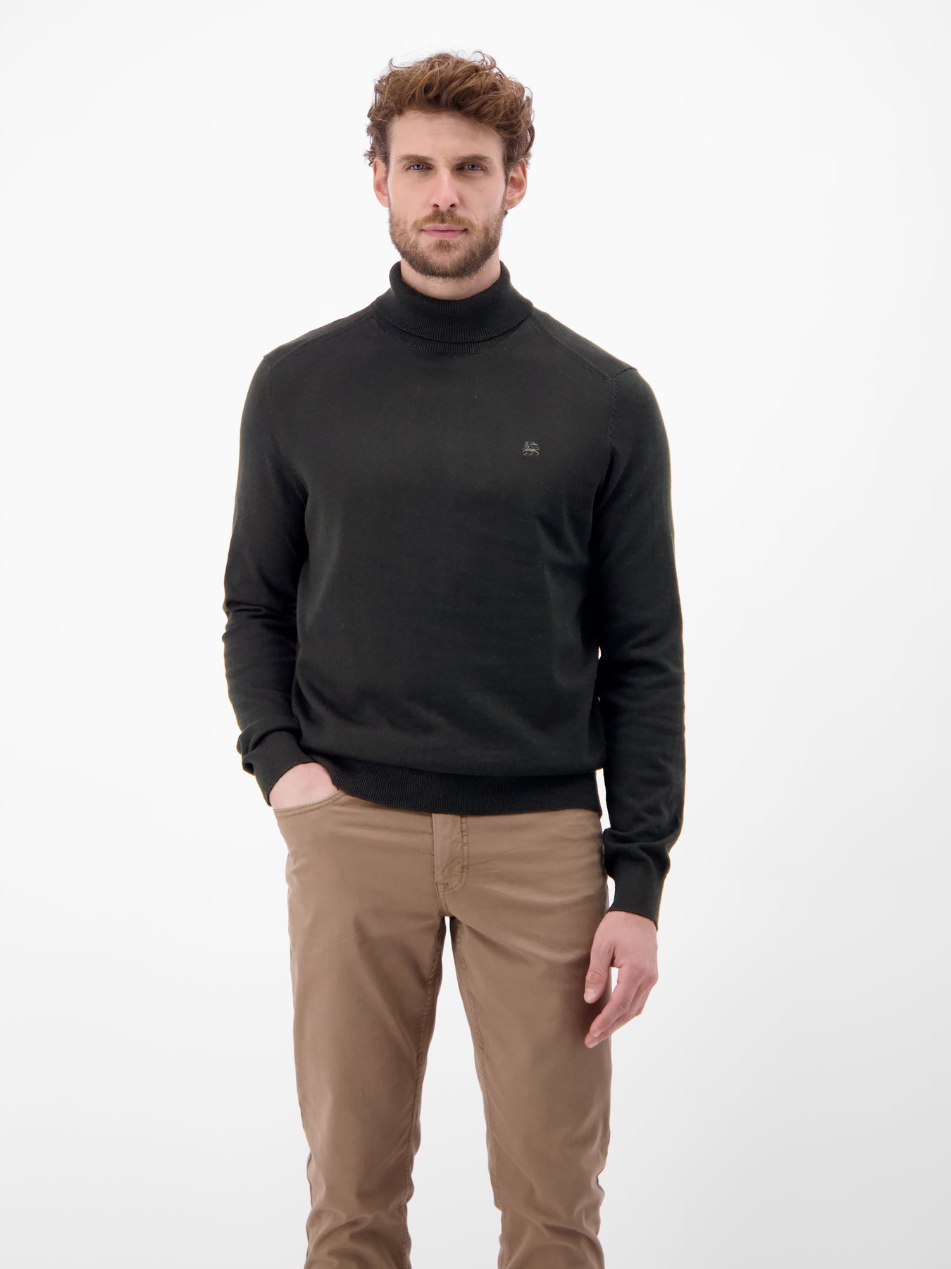 Herren Rollkragen-Strickpullover