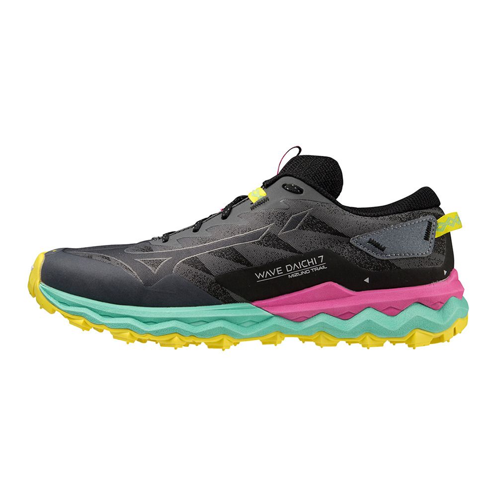 Mizuno WAVE DAICHI 7 - Chaussures trail Femme iron gate/ebony/fuchsia fedora