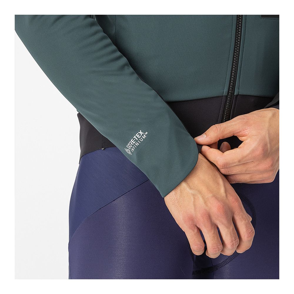 Castelli ALPHA DOPPIO ROS - Veste Homme rover green/black reflex/silver
