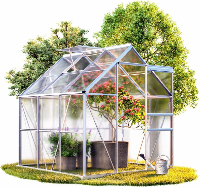Tuinkas - 5,8 m³ - Aluminium - Warmte-Isolerend - Met Dakraam