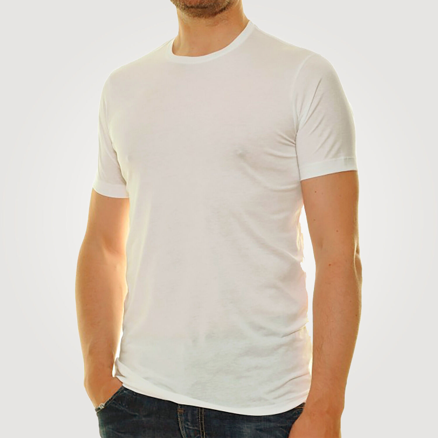 Ragman T-Shirt mit Rundhalsausschnitt im DUO-Pack