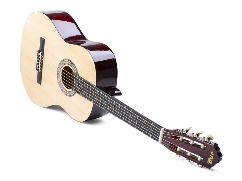 MAX Akustikgitarre SoloArt Set Natur Klassische Gitarre mit Zubehör