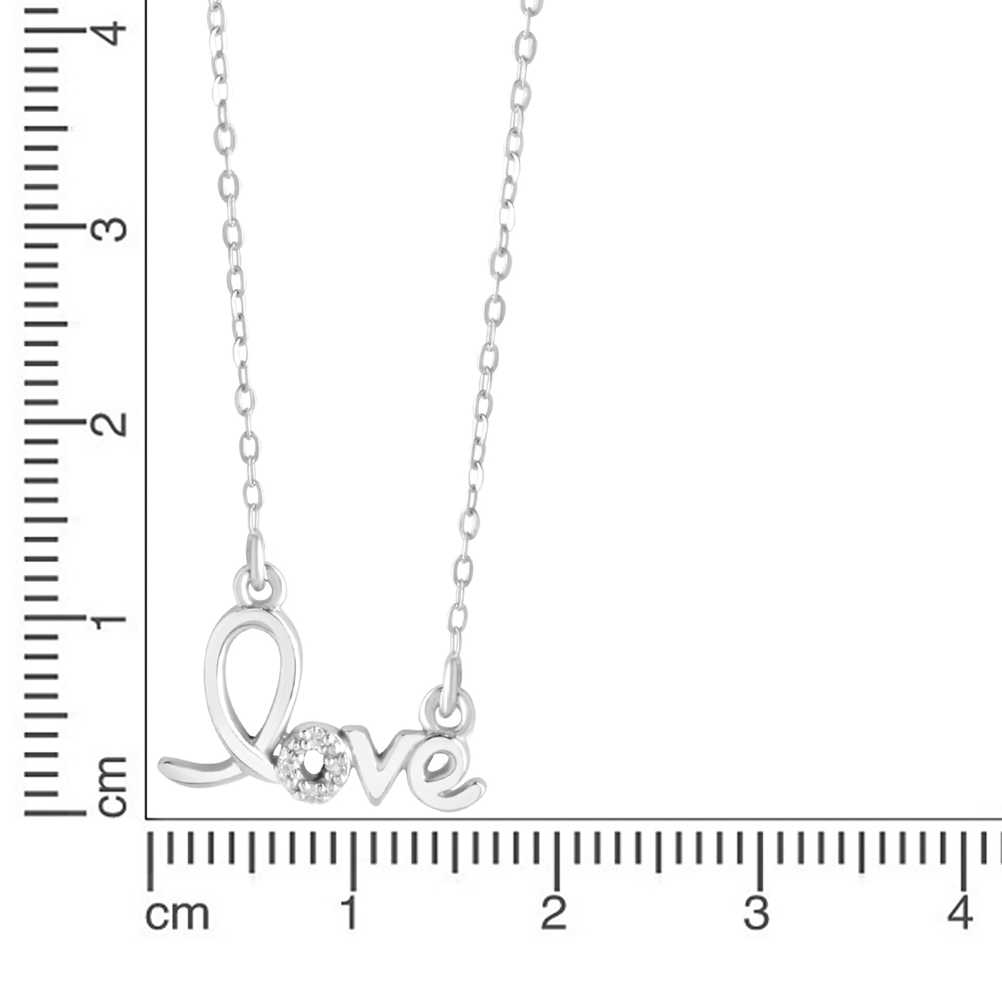 Diamonds by Ellen K. Halskette Silber 925 rhodiniert Diamant 0,026ct.