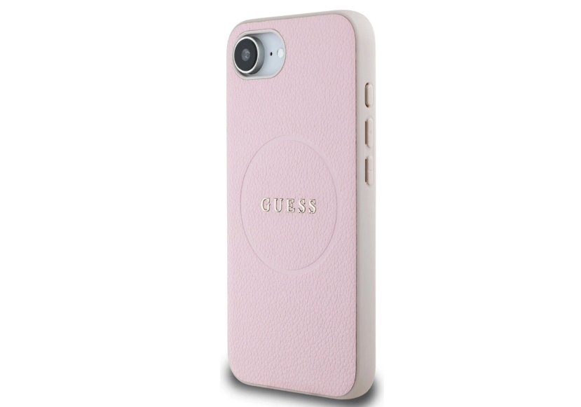 iPhone 16e MagSafe Leder Hardcase Hülle Grained Ring (GUHMPSE4PGHSMMP) - Rosa