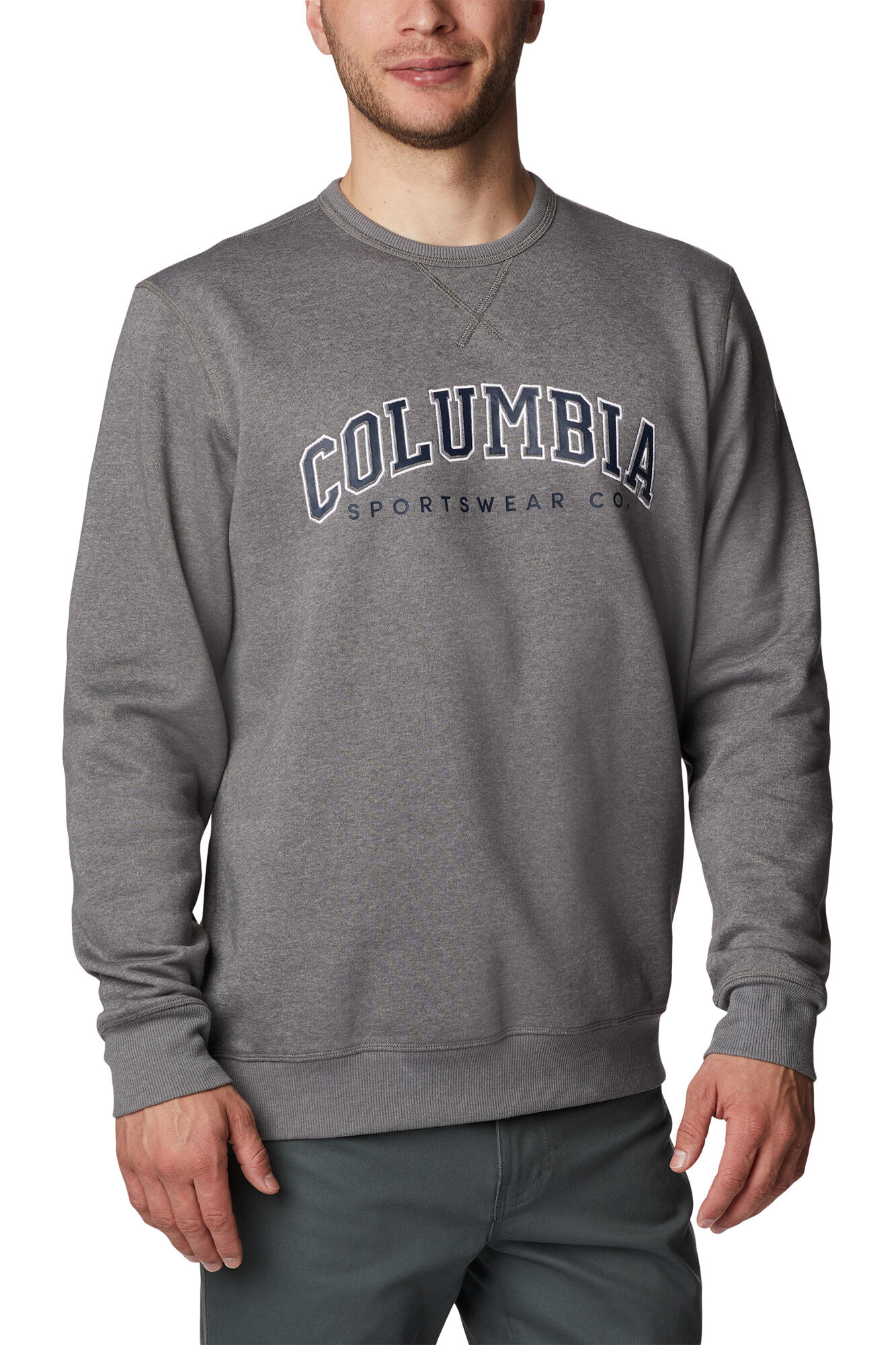Moletom Columbia™ com gola redonda - Cinza Médio