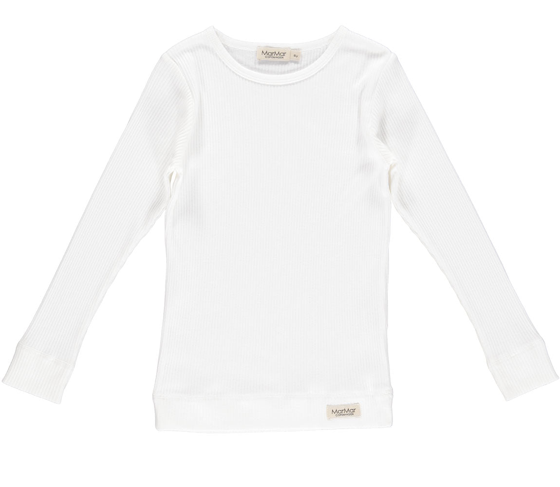 Plain Tee LS, T-shirt - Gentle White