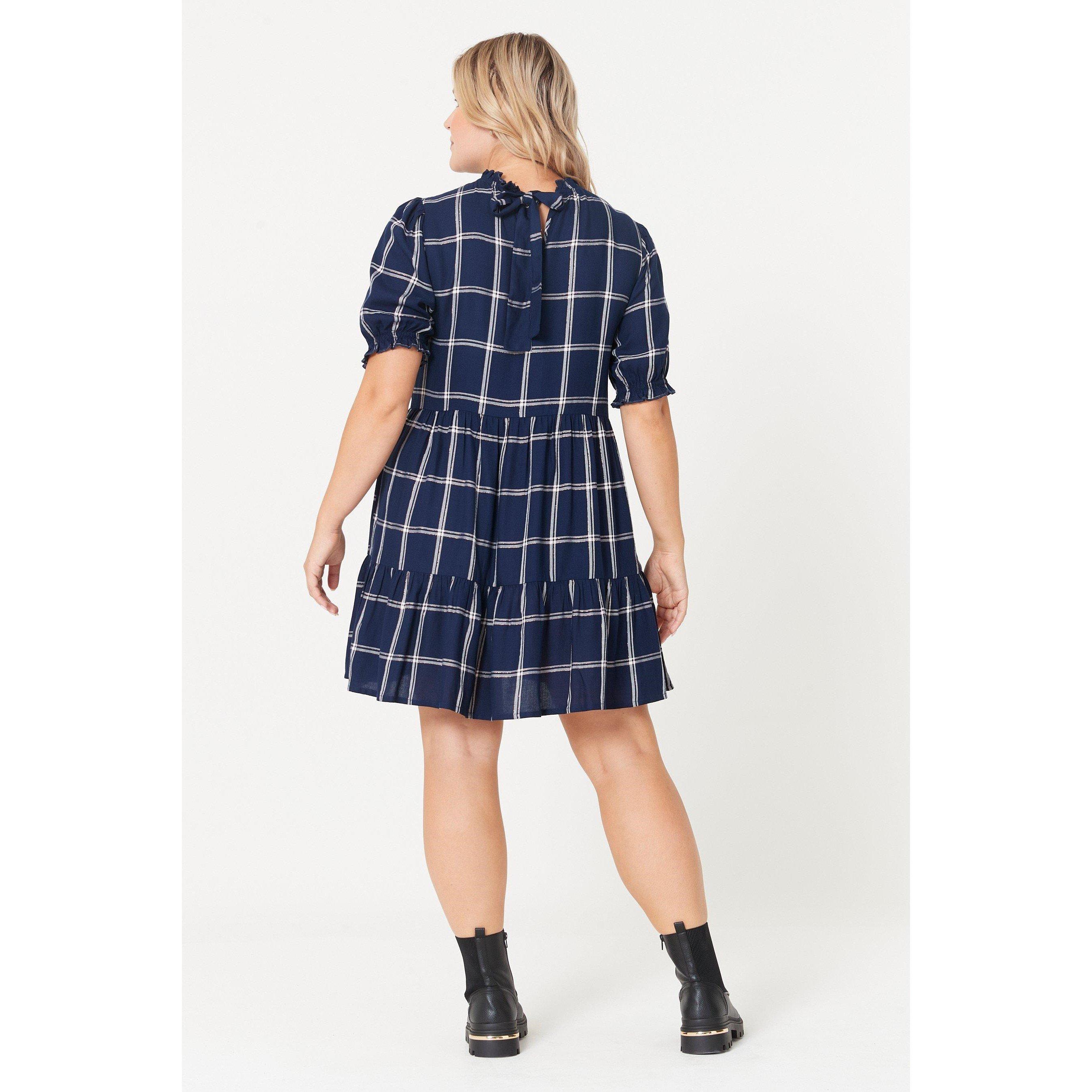 Be You Studio Check Smock Dress