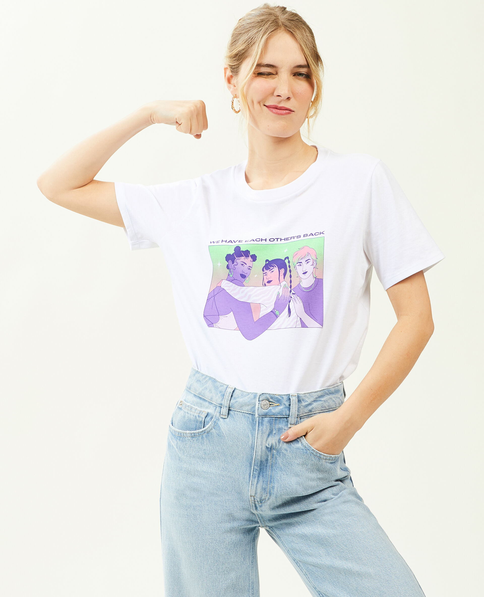T-shirt pimkie X En avant toute(s) - Blanc