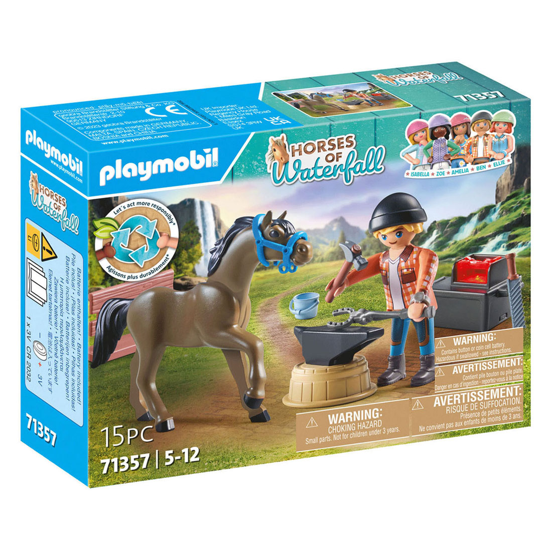 Playmobil Horses of Waterfall Hoefsmid: Ben & Achilles - 71357