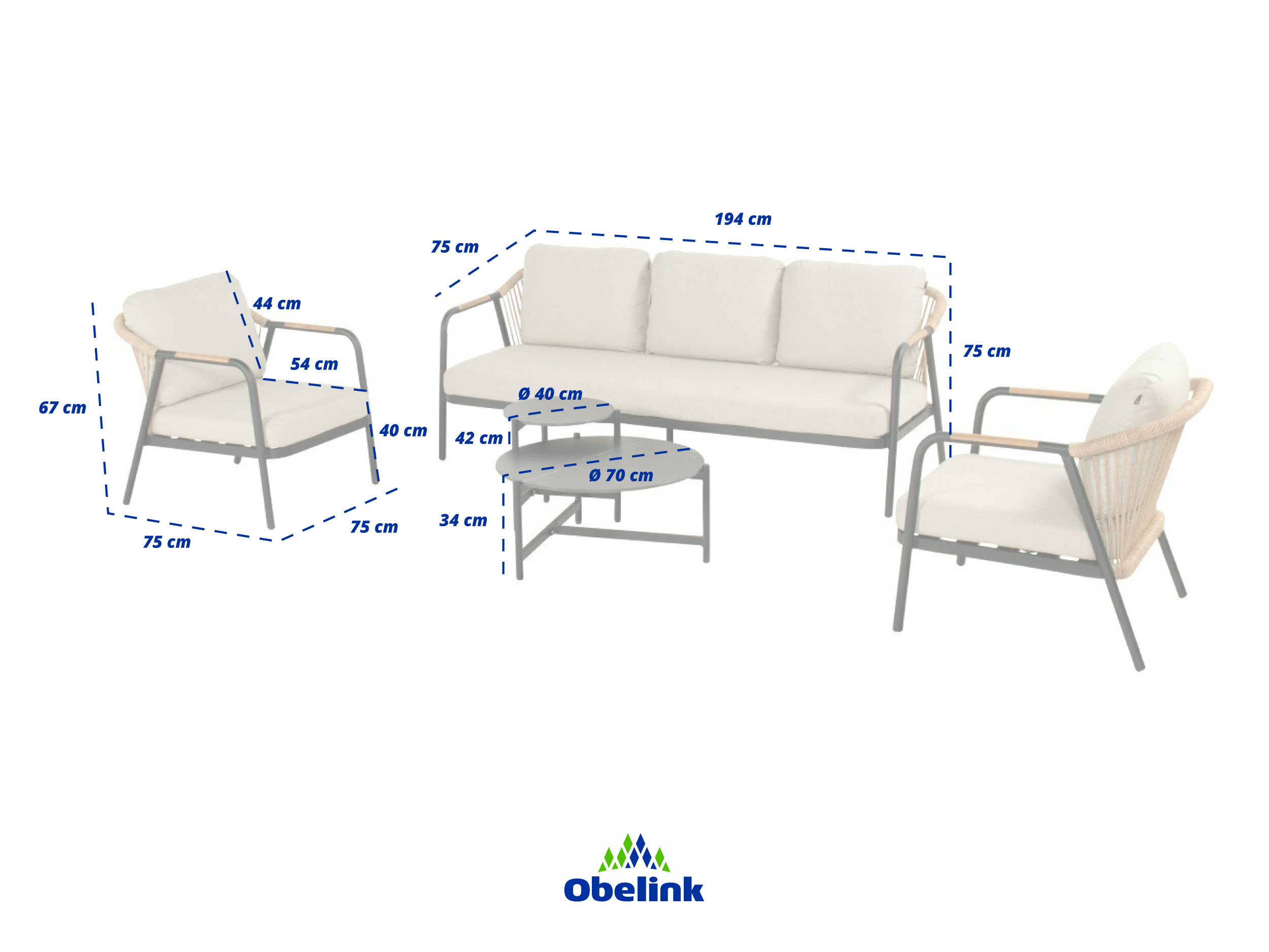 Hartman Nice stoel-bank loungeset