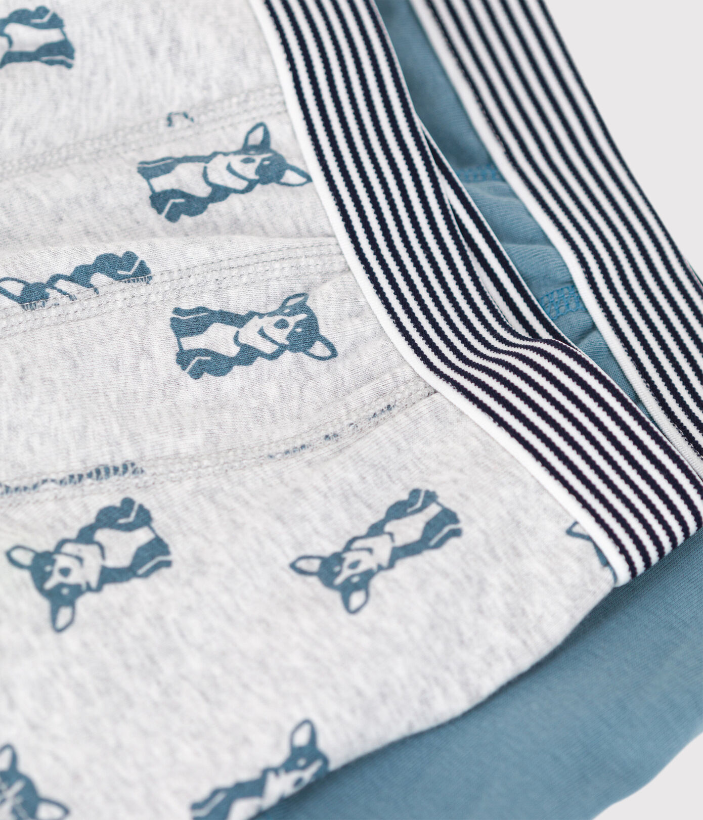 Lot de 2 boxers chien petit garçon en coton