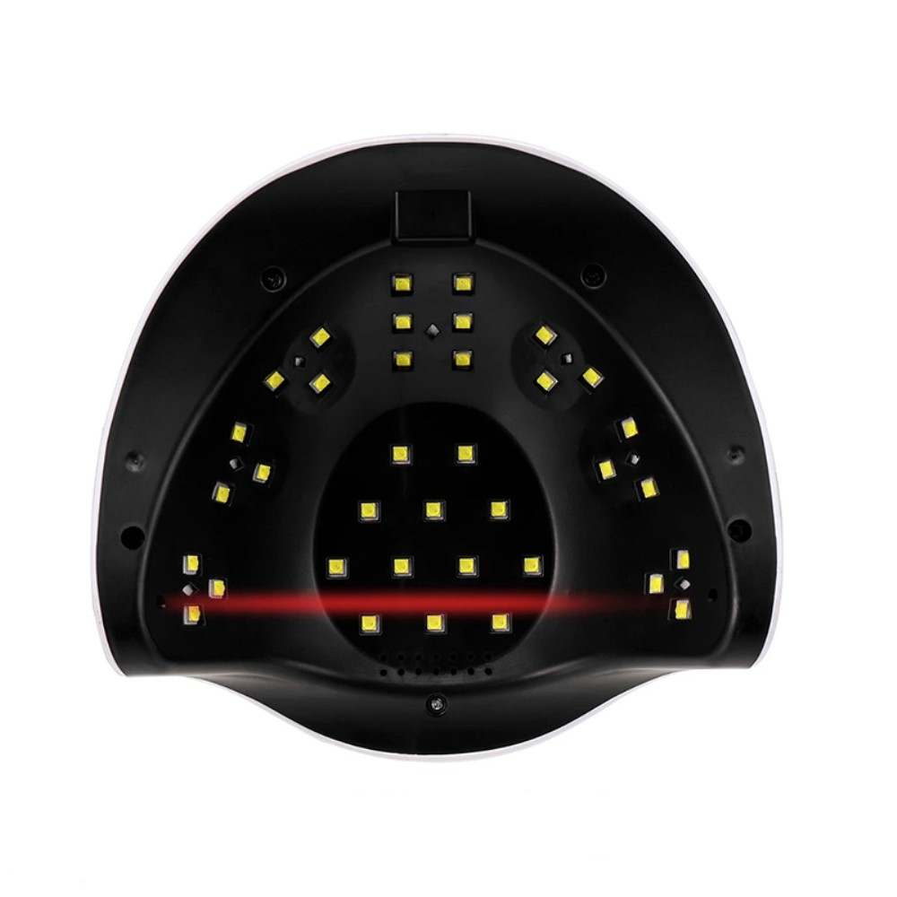 (120W) LED UV Nagellampe Nageltrockner Lichthärtungsgerät mit LED Display und Timer - Weiss / Schwarz