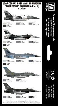 Vallejo - Model Air Maling Sæt - Usaf Aggressor Part 2 - 8X17 ML